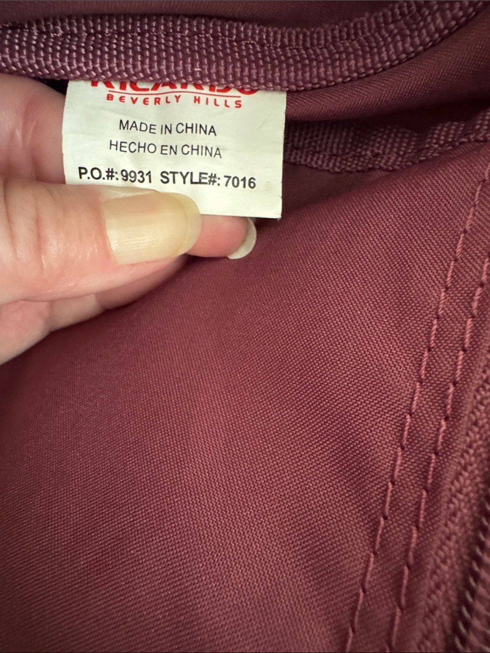 Retro Ricardo Beverly Hills Raspberry Houndstooth Weekender Bag - Picture 13 of 13